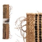 ALFOMBRA NATURAL RAYAS NEGRA 140