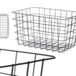 CESTA METAL NEGRA 28X38X20 CM