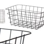 CESTA METAL NEGRA 22X30X14 CM