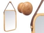 ESPEJO BAMBU 41X33 CORREA CUERO - Imagen 3