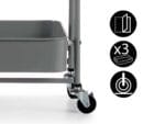 CARRO 3 ALTURAS PLEGABLE GRIS - Imagen 4
