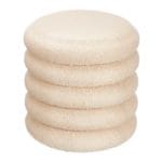 TABURETE TELA BEIGE 40X40X40 CM