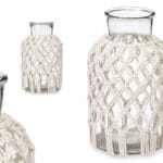 JARRON MACRAME BL. 18X18X30 CM