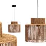 LAMPARA TECHO CILIDRO CUERDA