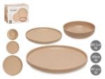 VAJILLA 18 PIEZAS GRES BEIGE - Imagen 3