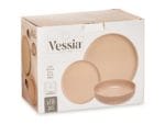 VAJILLA 18 PIEZAS GRES BEIGE