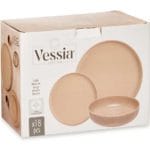 VAJILLA 18 PIEZAS GRES BEIGE