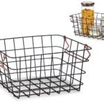 CESTA ASA COBRE NEGRA 31X22X14