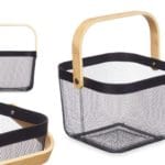 CESTA MALLA CUADRADA NEGRA