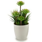 MACETA VERDE REDONDA 14X14X30 CM