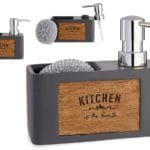 DISPENSADOR ESPONJA GRIS GRABADO