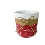 MACETERO CUERDA ROJO 13X13 CM