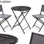 SET MESA Y 2 SILLAS NEGRO