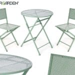 SET MESA Y 2 SILLAS VERDE