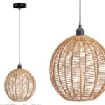 LAMPARA TECHO ESFERA CUERDA