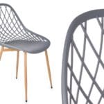 SILLA REJILLA GRIS 51X56X80 CM