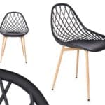 SILLA REJILLA NEGRA 51X56X80 CM