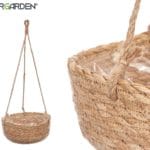 MACETA COLGANTE ESPARTO 26X15 CM