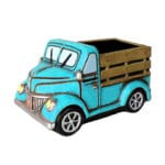 MACETERO PICK UP AZUL 14X10 CM