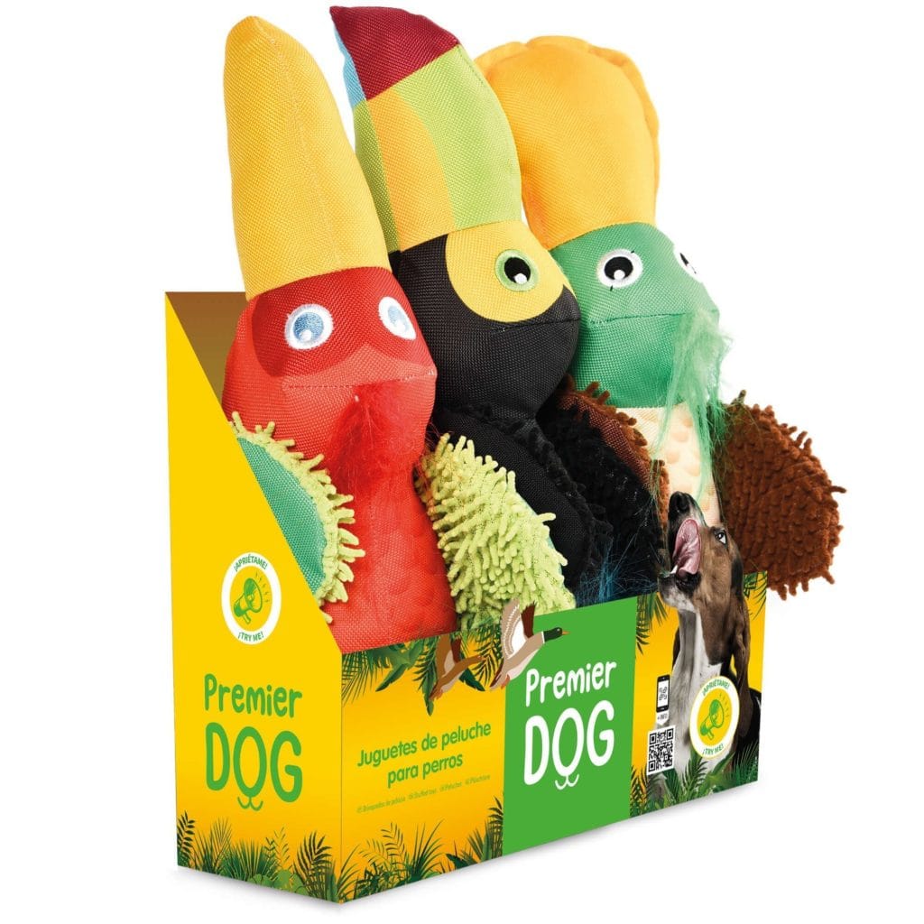 jpr1030 set 3 aves de juguete premier dog 22 5 cm empaquetado 13371