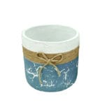 MACETERO CUERDA AZUL 16X16 CM