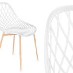 SILLA REJILLA BLANCA 51X56X80 CM