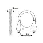 ABRAZADERA GALVANIZADO 5 MM - Imagen 3
