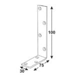 ESCUADRAS CINCADO 100X75X30X3, - Imagen 2