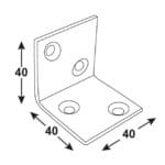 ESCUADRAS CINCADO 40X40X40X2,0 - Imagen 2