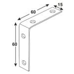 ÁNGULO PARA SILLAS, INOX,60X60 - Imagen 2