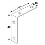ESCUADRA DE SILLA 60X60X16 MM. - Imagen 2