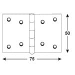 BISAGRA PIANO AMA.CINCADO 50X75 - Imagen 2