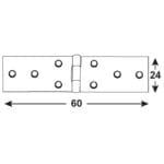 BISAGRA PIANO AMA.CINCADO 60X24 - Imagen 2