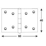 BISAGRA PIANO AMA.CINCADO 40X60 - Imagen 2