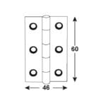 BISAGRAS AMARILLO CINCADO 60X46 - Imagen 2