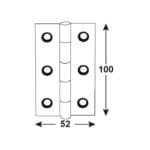 BISAGRAS AMARILLO CINCADO 100X52 - Imagen 2