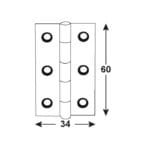BISAGRAS PIANO CINCADO 60X34 - Imagen 2