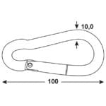 MOSQUETON DE BOMBEROS 100X10 MM - Imagen 3