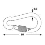 MOSQUETÓN BOMBERO CINCADO 80X8 M - Imagen 3