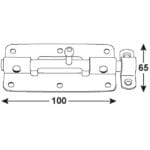 CERROJO CON PERNO AMAR. 100X65 - Imagen 2