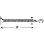 TUERCAS CAB.PLANA CINCADA 3x25 - Imagen 4