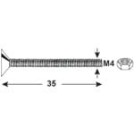 TUERCAS CAB.PLANA CINCADA 4x35 - Imagen 4