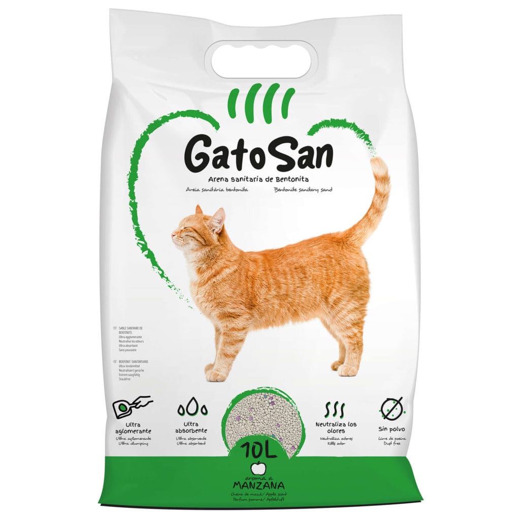 gts2 arena sanitaria de bentonita gatosan manzana 10 l general 13181