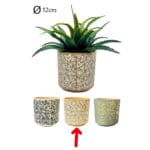 MACETA MARRON CORAZON 13,5X13,5