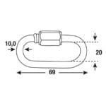 ESLABON RAPIDO 10 MM GALVANIZADO - Imagen 4