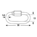 ESLABON RAPIDO 5X38,5MM GALVAN - Imagen 3