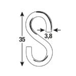 GANCHO EN S CINCADO 3,8X35 MM - Imagen 3