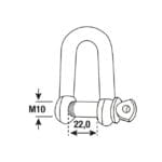 GRILLETE GALV.M10/22MM CAP 100 K - Imagen 3
