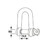 GRILLETE 3/16 10 MM GALVANIZADO - Imagen 3