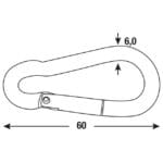 MOSQUETON DE BOMBEROS 60X6 MM - Imagen 3